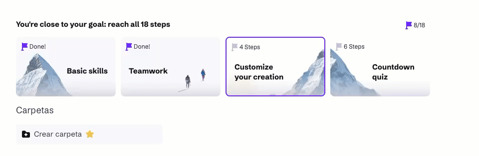 Full bleed, beautiful onboarding that lives outside the editor.