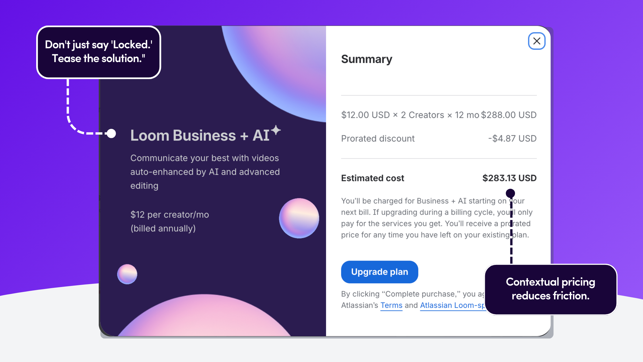 A slide-out that appears immediately after a task completion. This utilizes "Loss Aversion" (e.g., "You just overpaid") to drive action while the user is engaged.