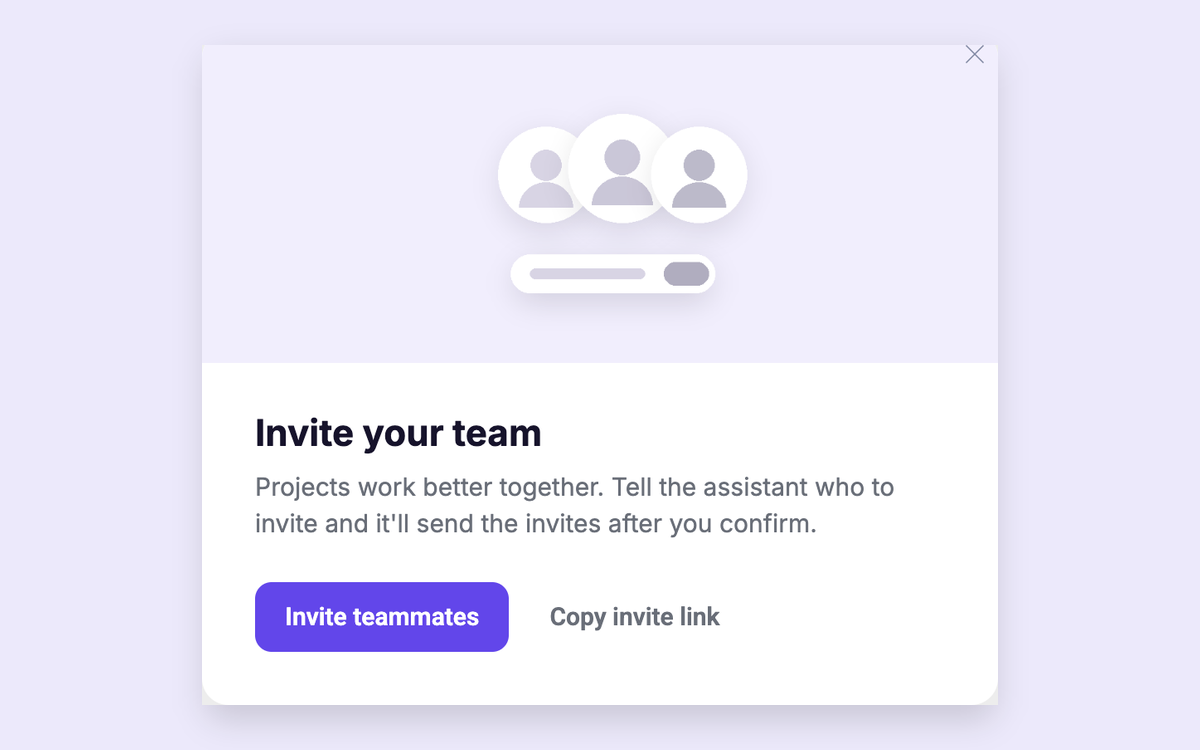Invite Teammates template preview