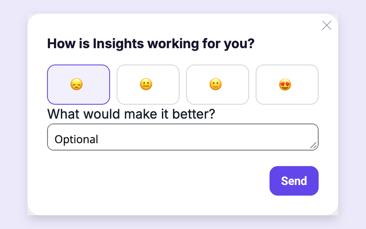 Feature Feedback template preview