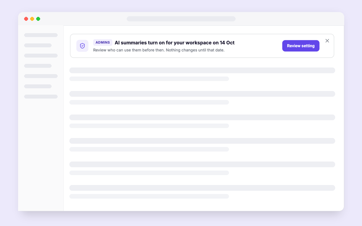 Admin Rollout Notice template preview
