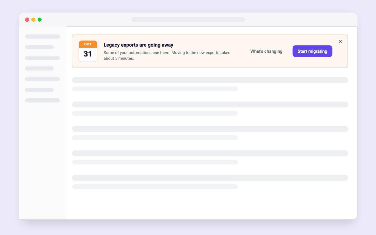Deprecation Notice template preview
