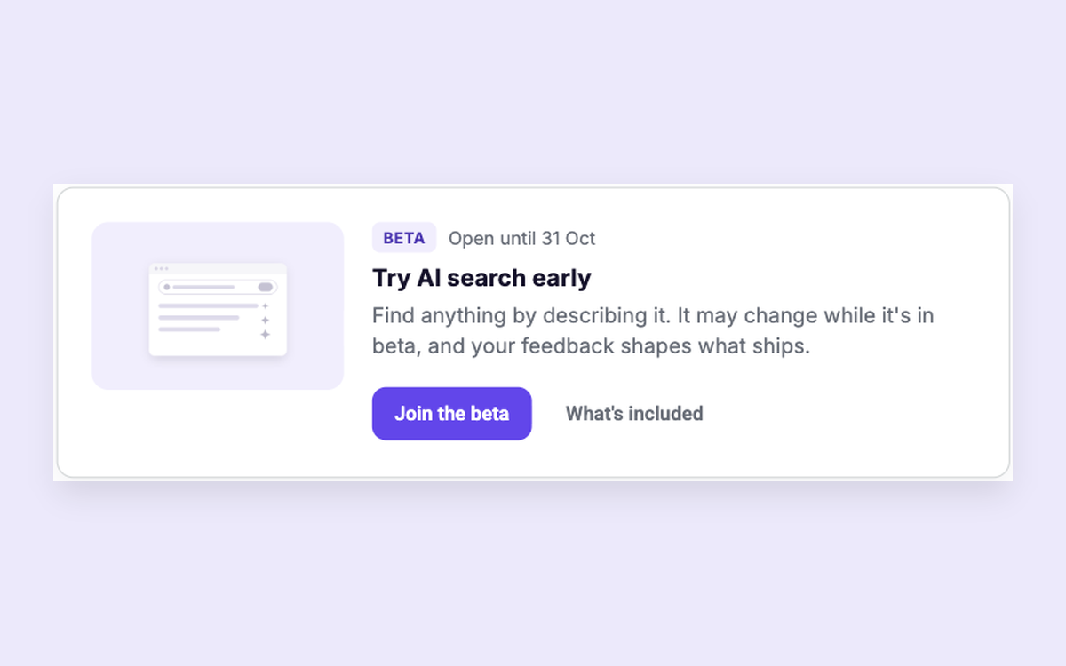 Beta Opt-in template preview