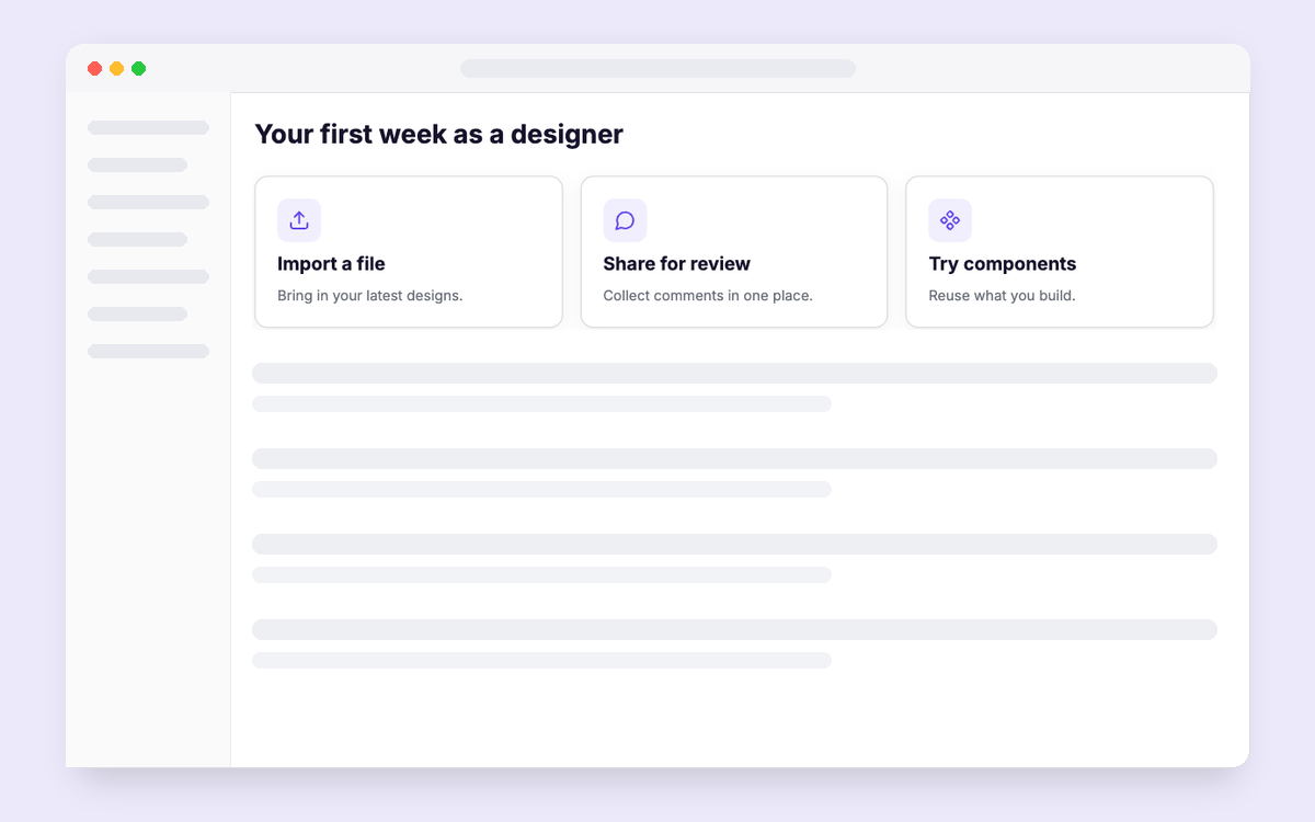 Role-based Getting Started template preview