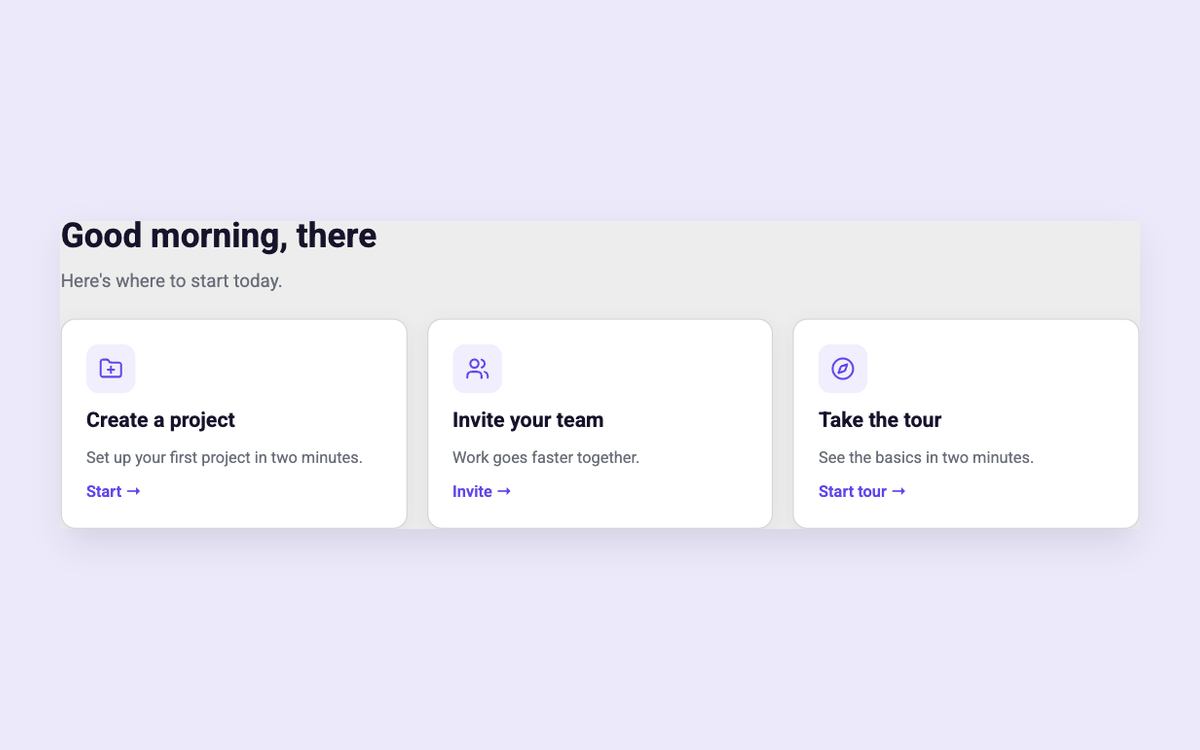 Personalised Welcome Page template preview