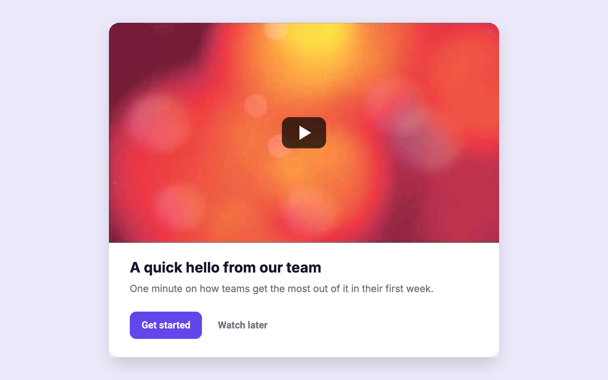 Welcome Video template preview