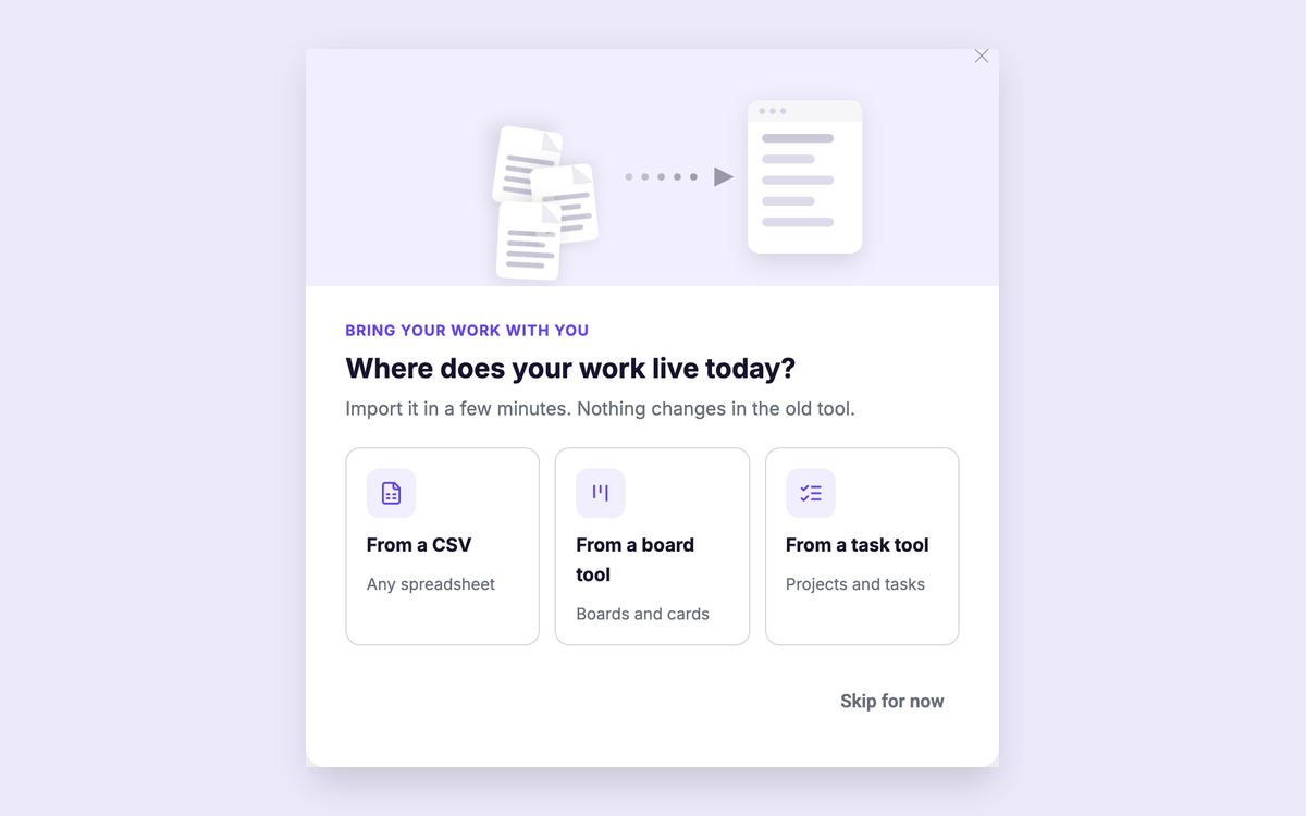 Import Your Data template preview