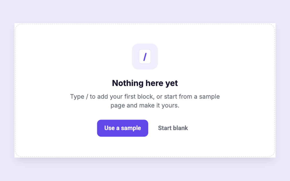 Empty State That Teaches template preview
