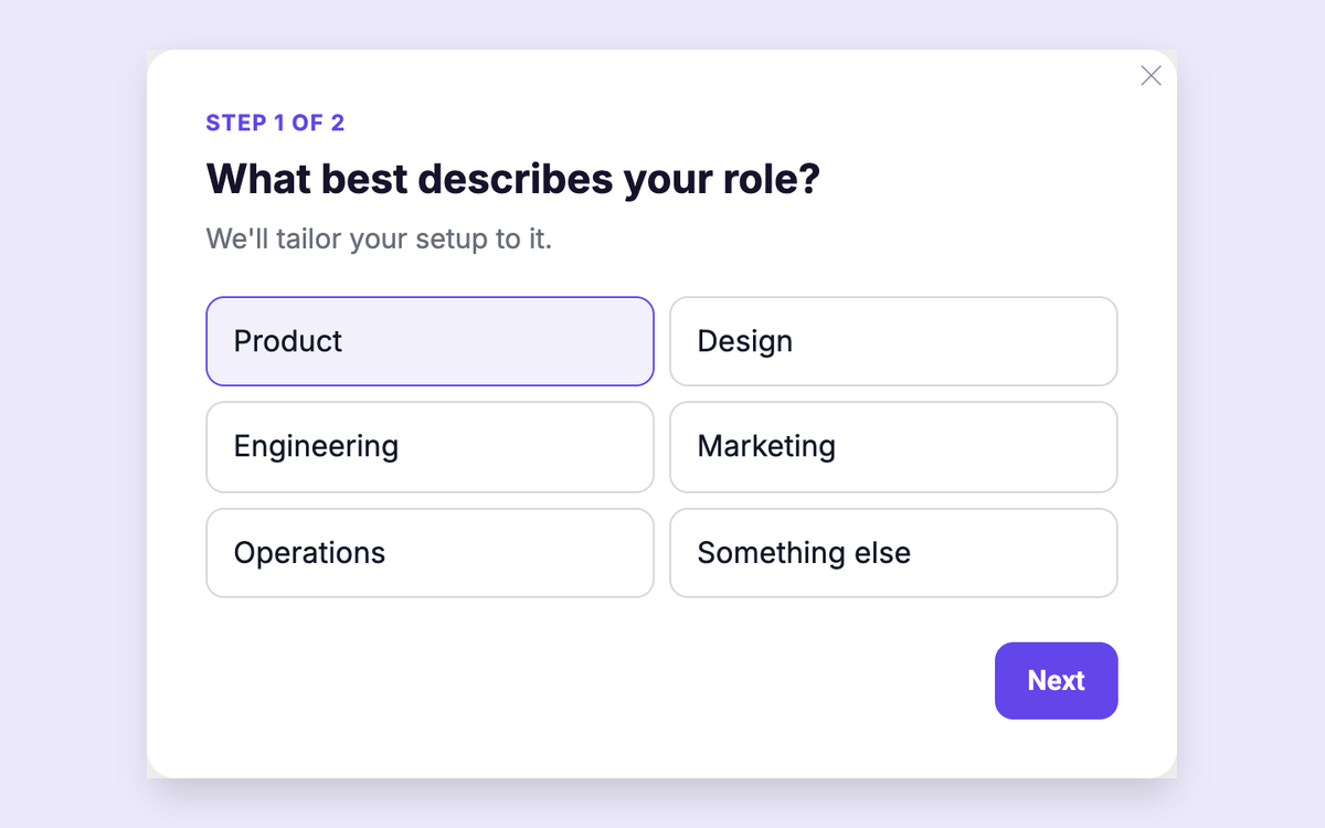 Welcome Survey template preview