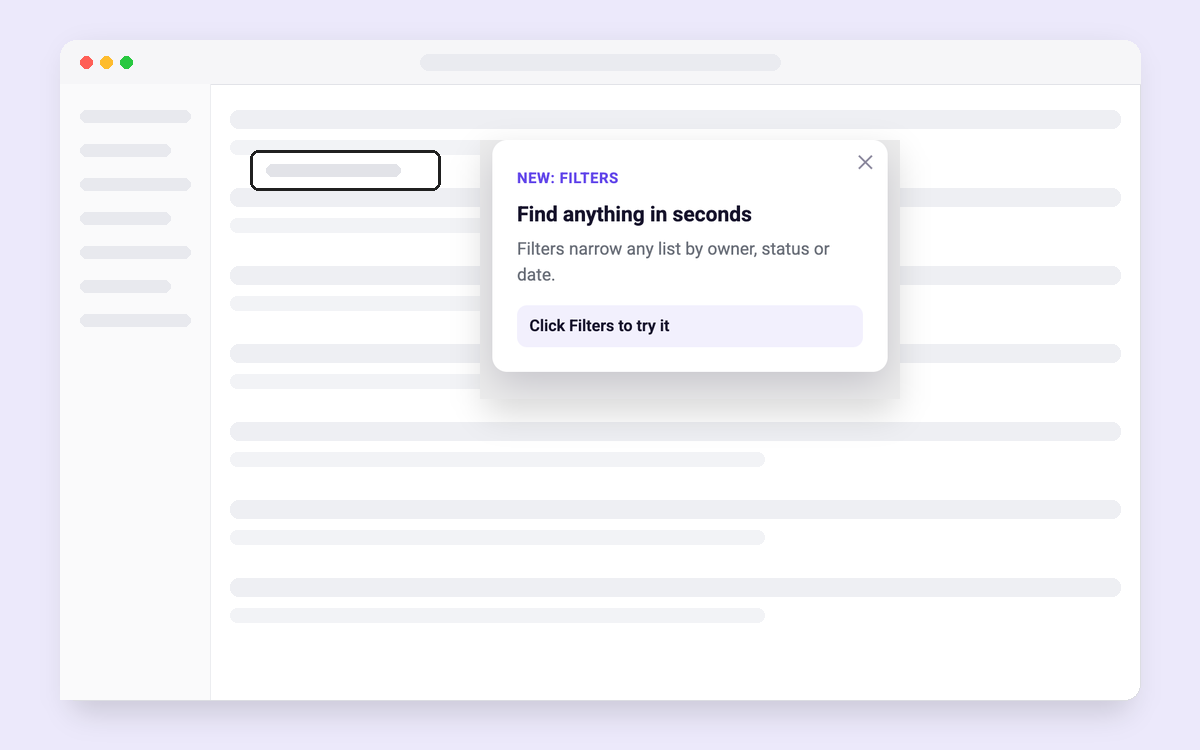 Click-Through Feature Tour template preview