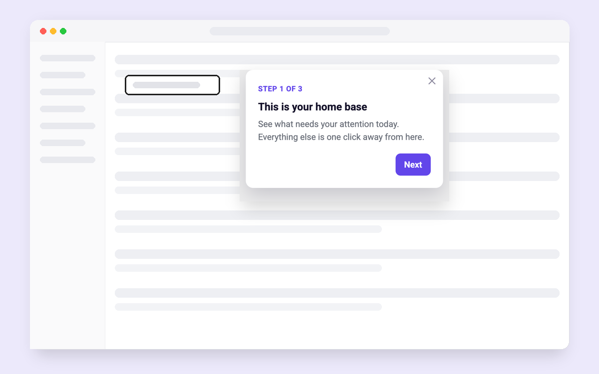 Product Walkthrough Tour template preview