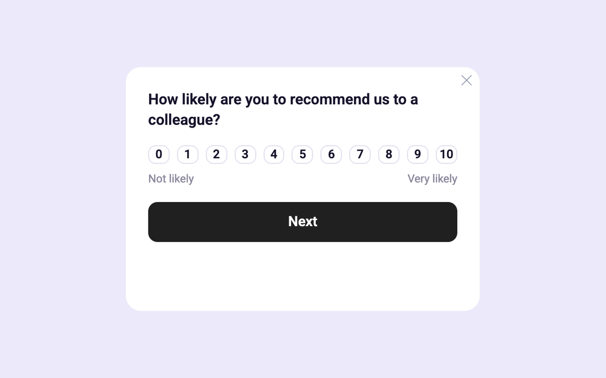 NPS Corner Survey template preview