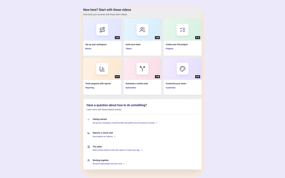 Video Resource Grid template preview