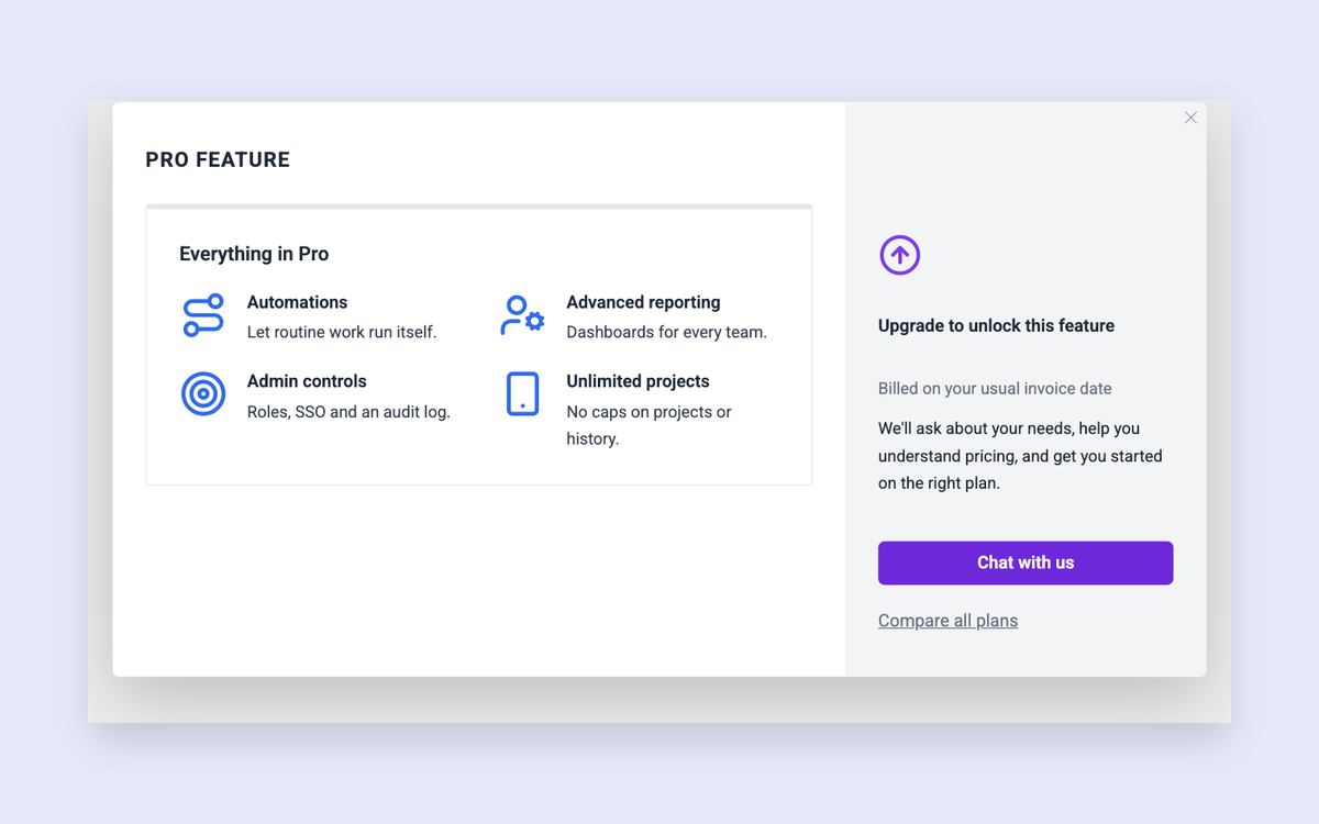 Upgrade to Unlock template preview