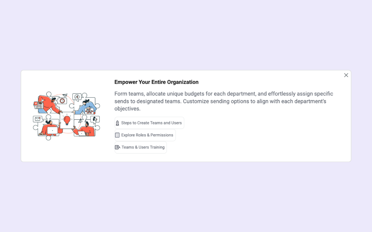 Contextual help banner template preview