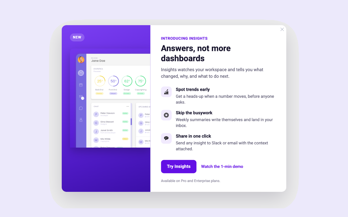 Feature Launch Modal template preview