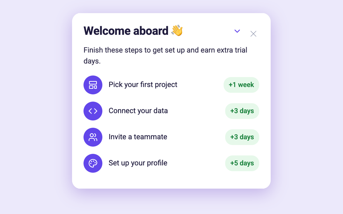 Floating Rewards Checklist template preview