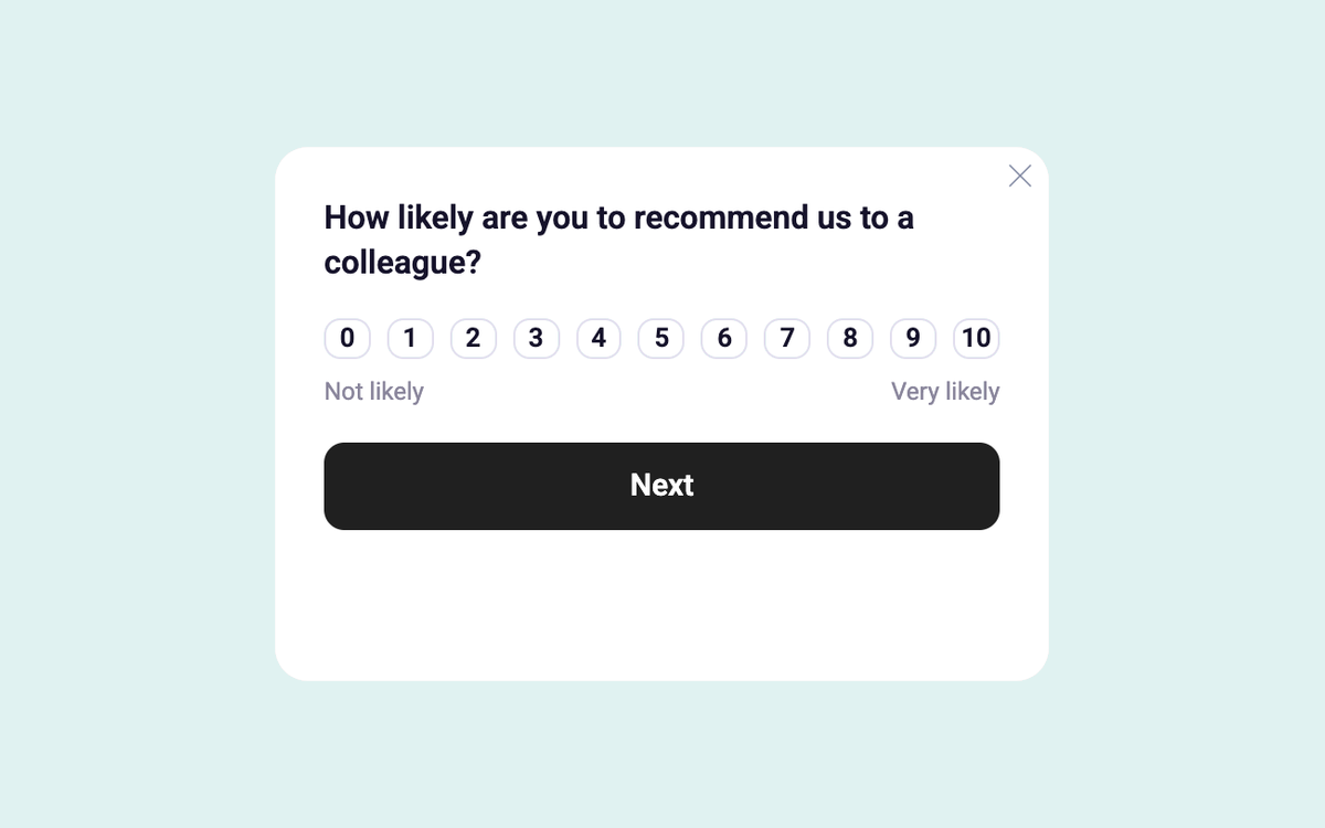 NPS Corner Survey template preview