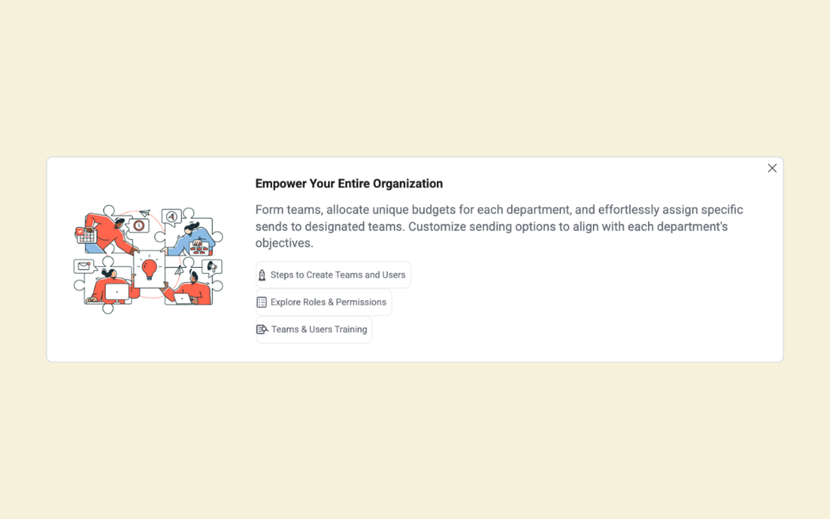 Contextual help banner template preview
