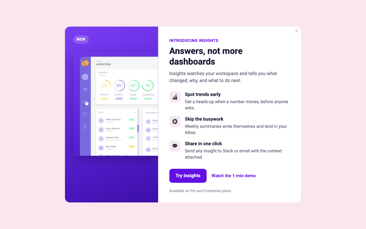 Feature Launch Modal template preview