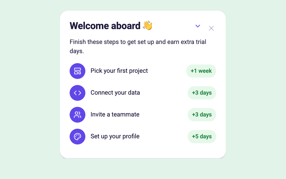 Floating Rewards Checklist template preview