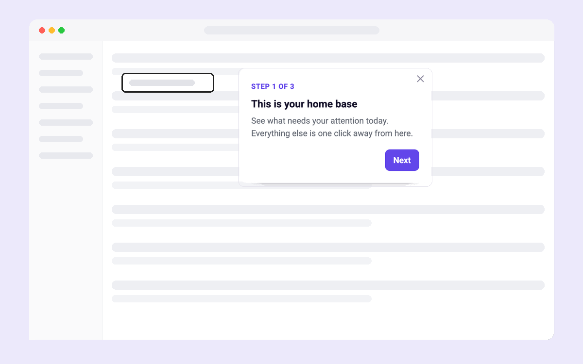 Product Walkthrough Tour template preview