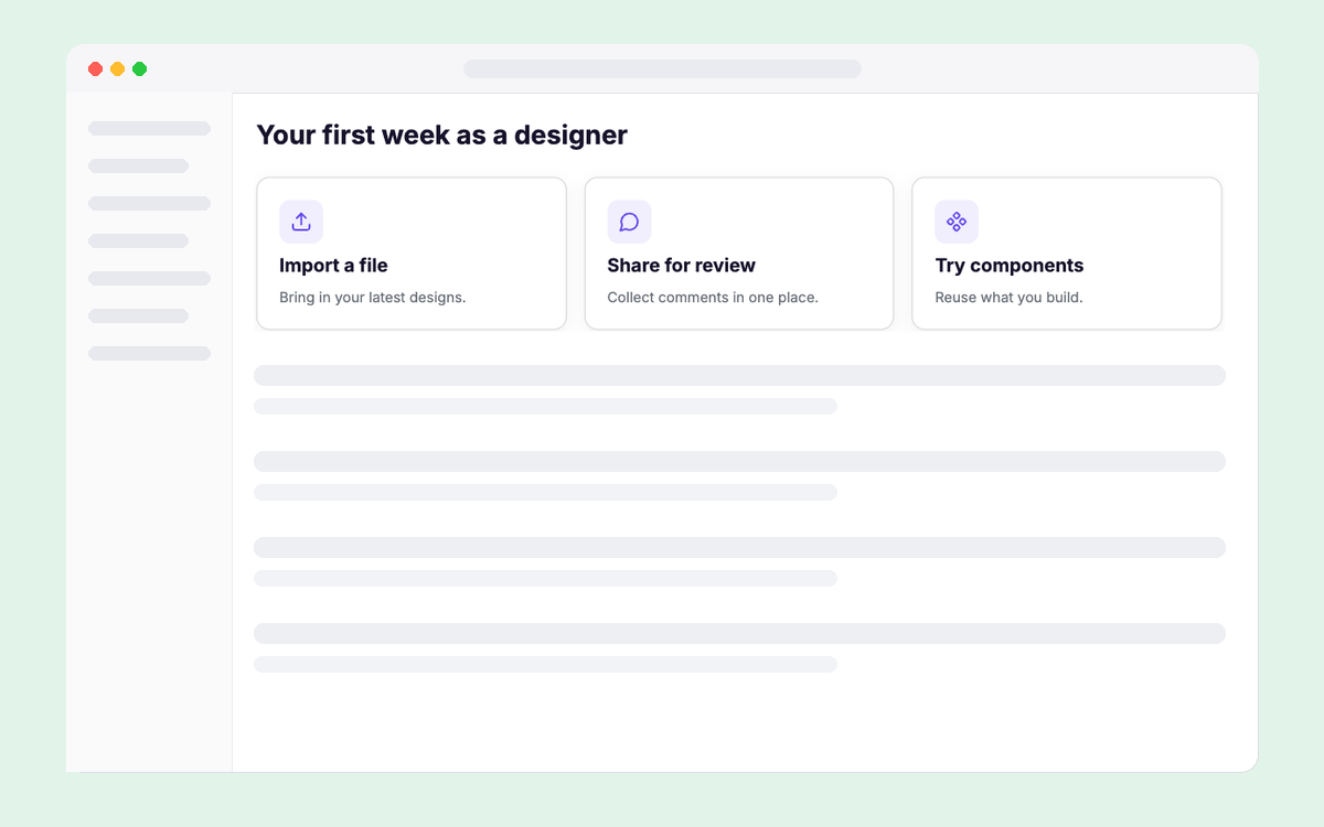 Role-based Getting Started template preview