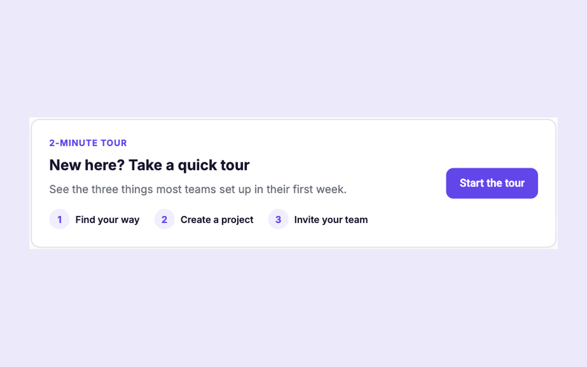 Tour Launcher Card template preview