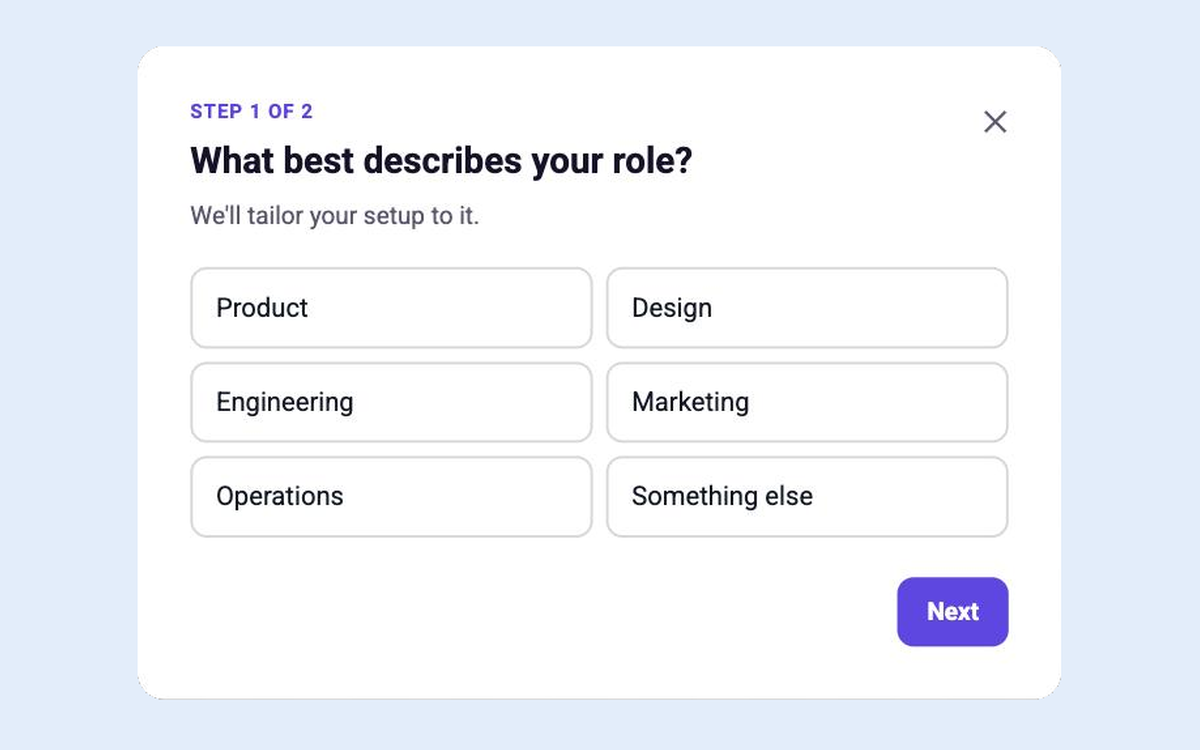 Welcome Survey template preview