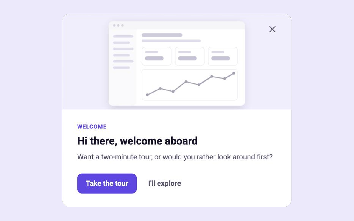 Welcome and Tour Choice template preview