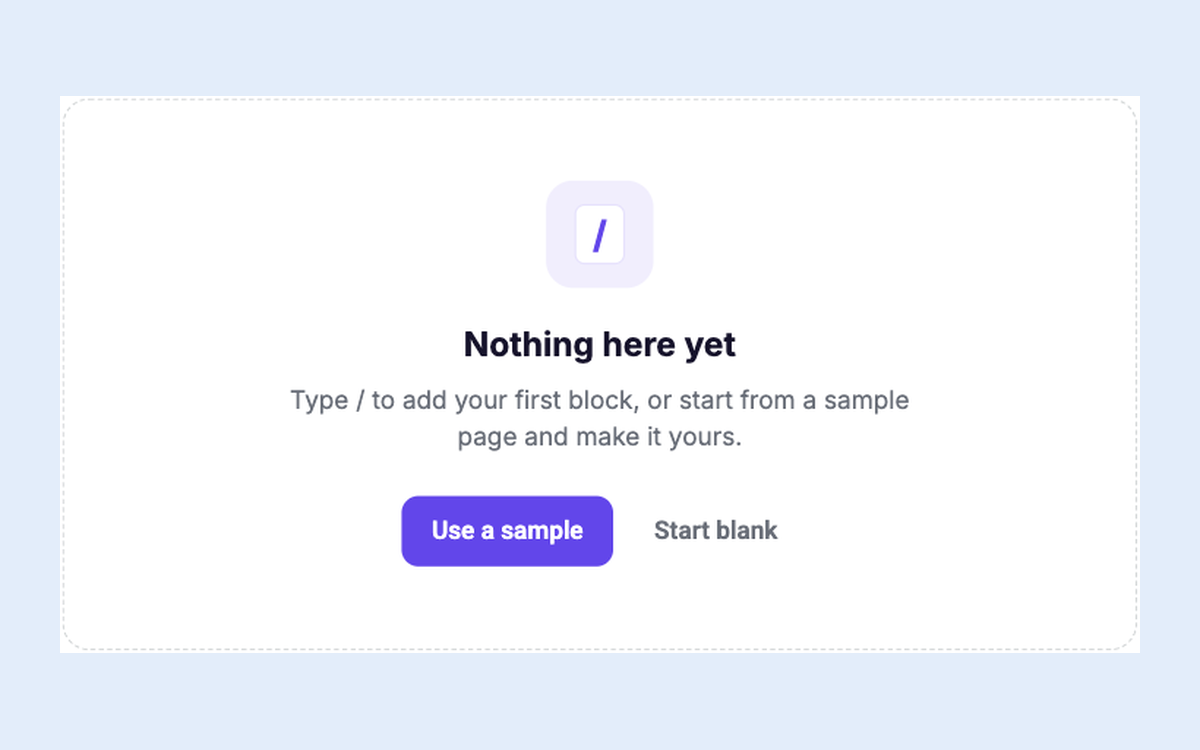 Empty State That Teaches template preview