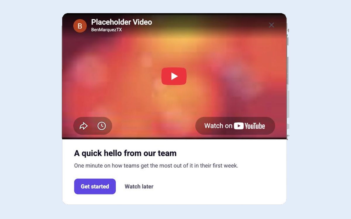 Welcome Video template preview