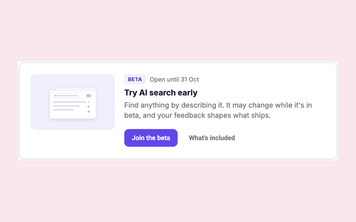 Beta Opt-in template preview