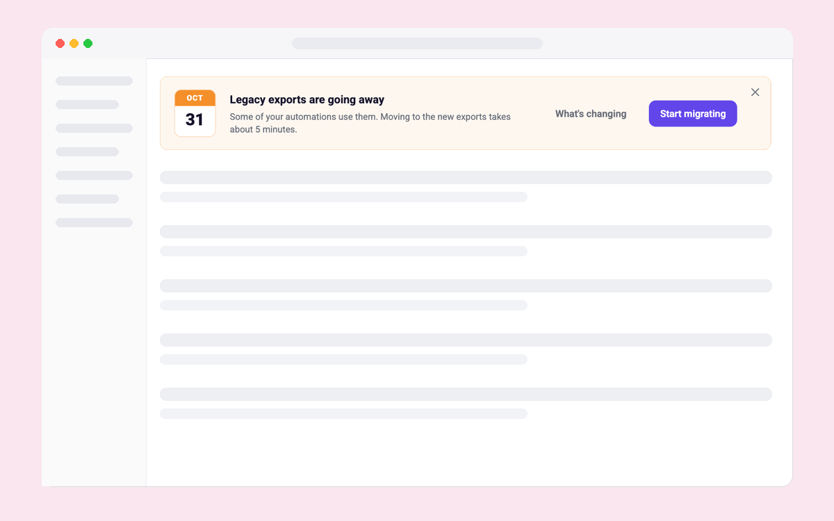 Deprecation Notice template preview