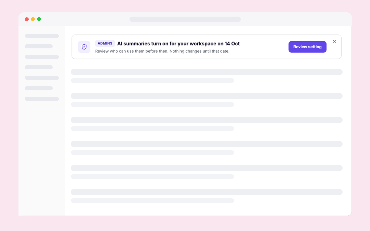Admin Rollout Notice template preview