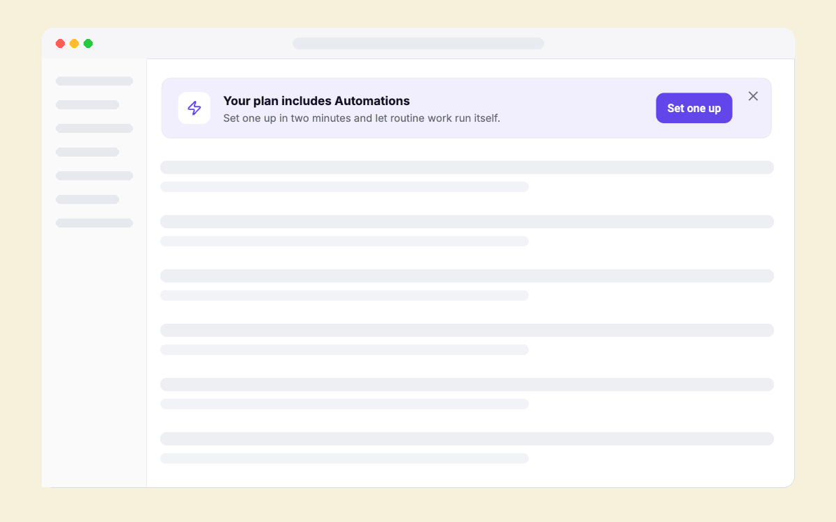 Unused Feature Reminder template preview