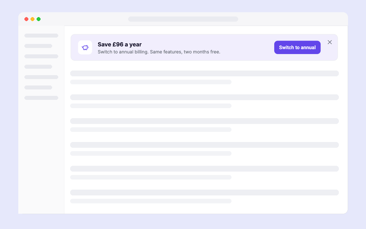 Annual Plan Offer template preview