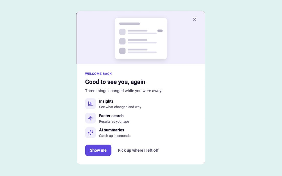 Welcome Back template preview