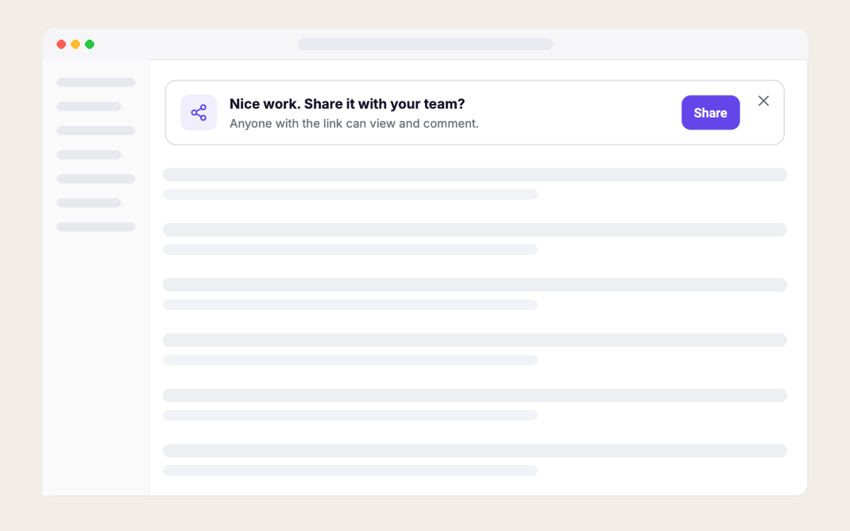 Share Your Work template preview