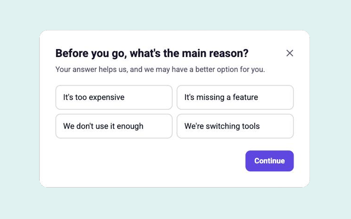 Cancellation Save Flow template preview