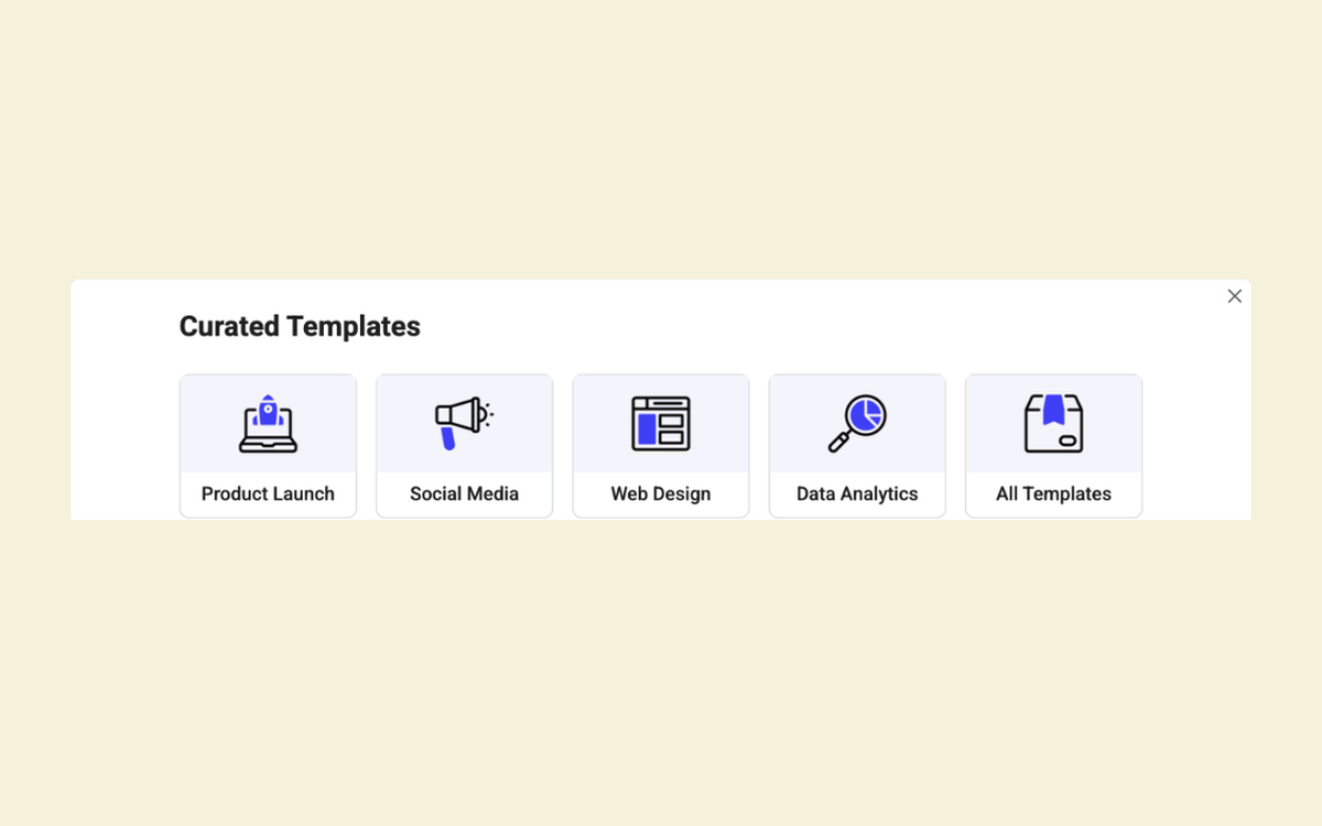 Template Launcher template preview