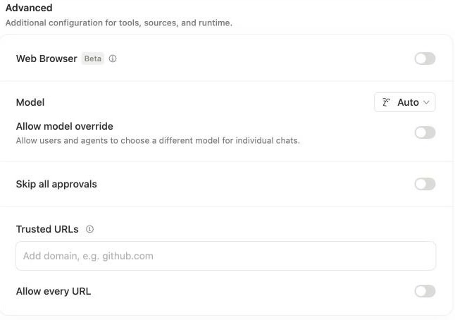 "Skip all approvals" off by default.