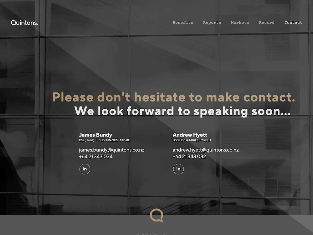 Quintons - Design and Develop by Artistry Online