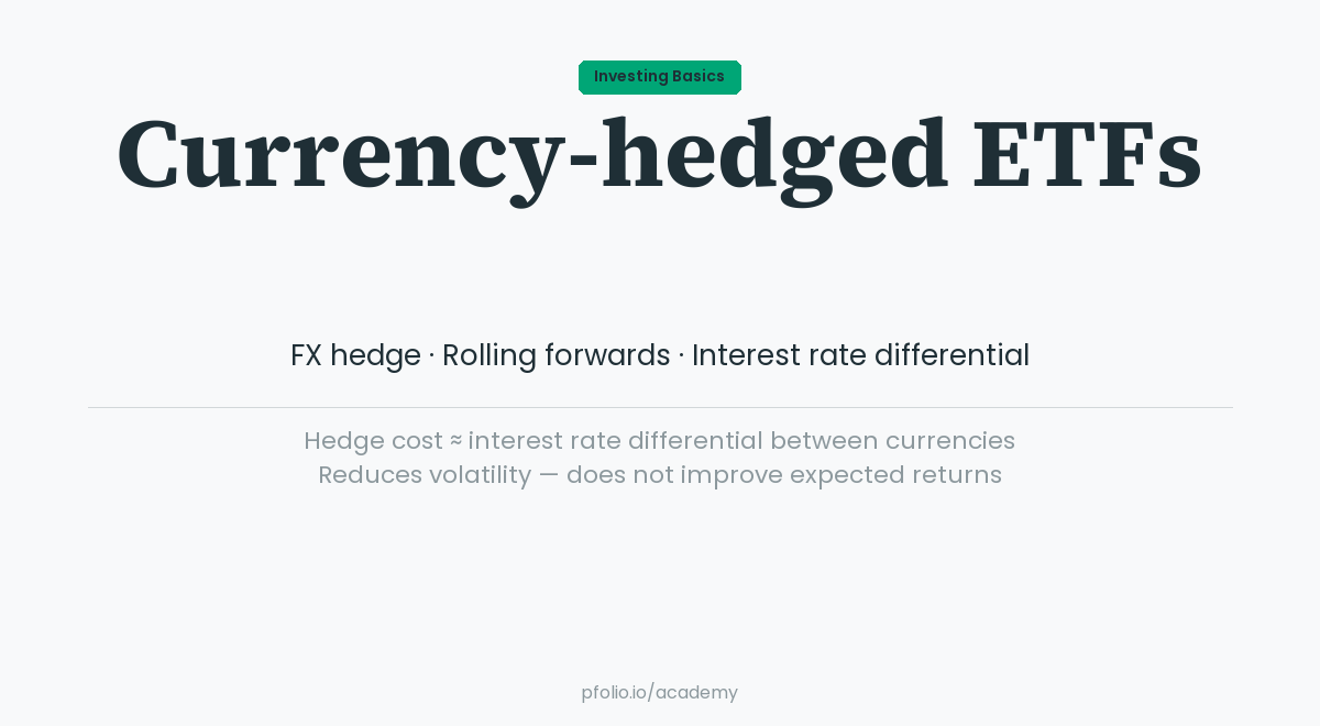 Currency-Hedged ETFs — Investing Basics · pfolio Academy