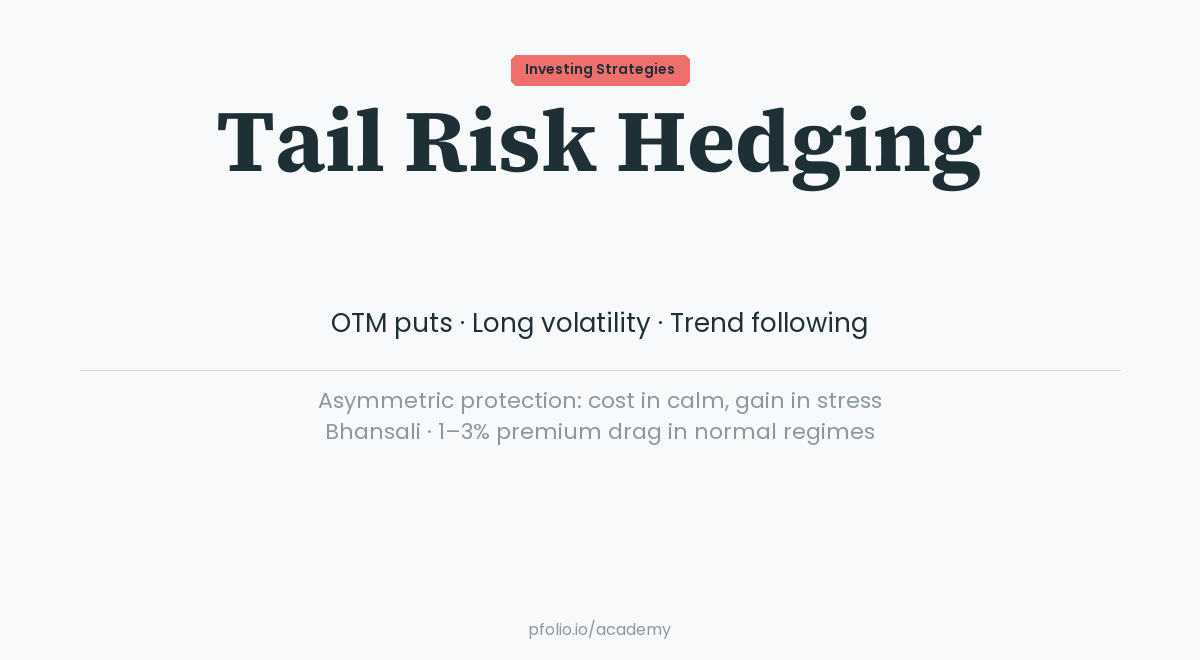 Tail Risk Hedging — Investing Strategies · pfolio Academy