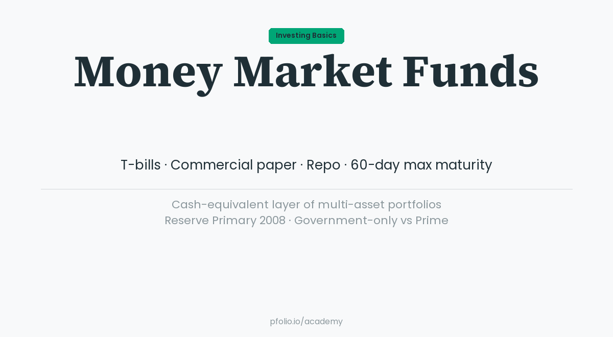 Money Market Funds — Investing Basics · pfolio Academy