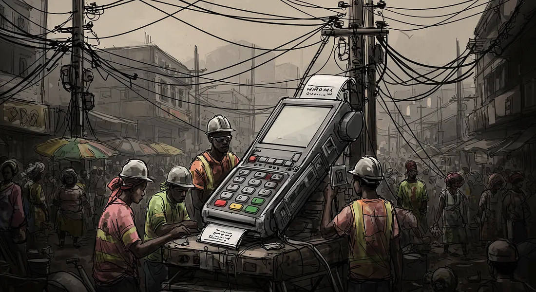 A picture of a man holding a newspaper by  Adeolu Eletu