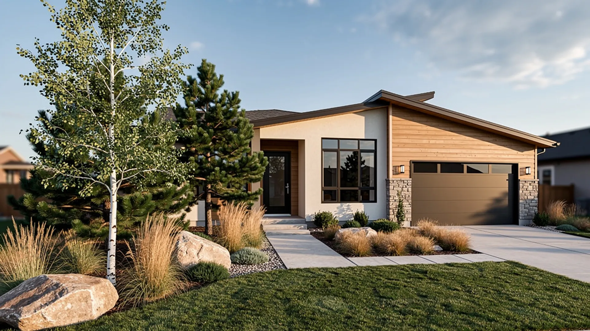 Landscape maintenance at a residential property in Broomfield, Colorado