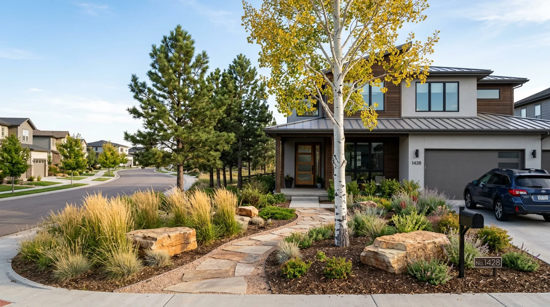 Residential lawn maintenance in Louisville, Colorado