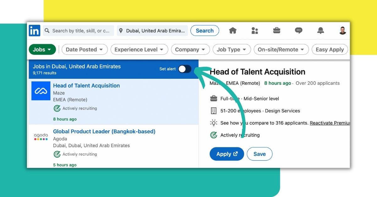 How to set-up automatic job alerts on LinkedIn for your job search